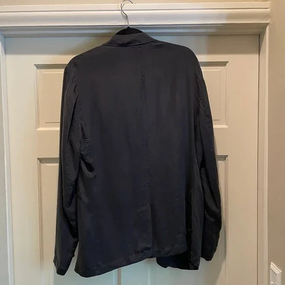 Men's Emporio Armani black silk blazer